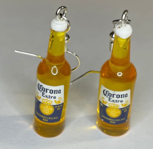 Mini Corona Beer Bottle Earrings