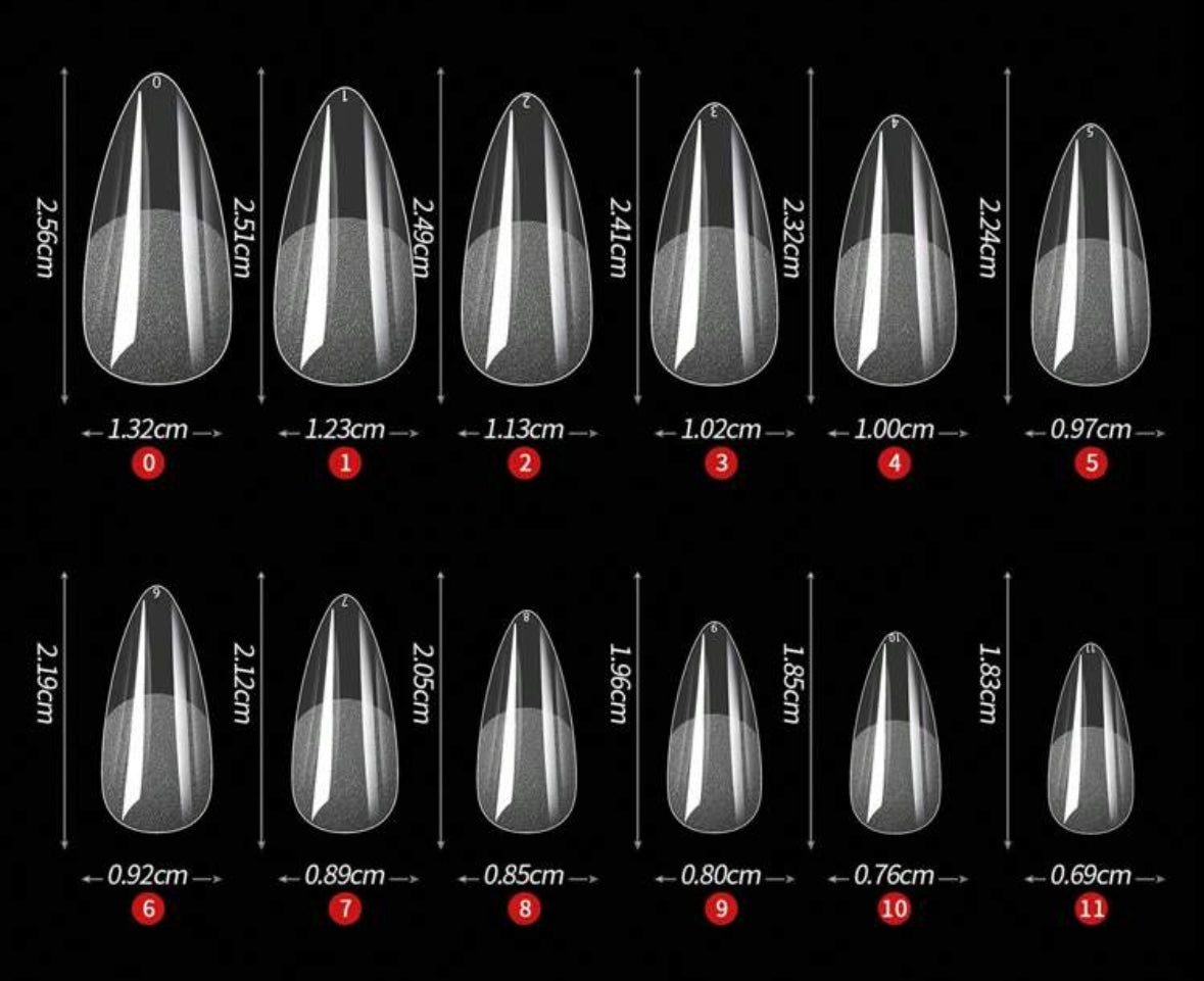 Clear Chrome French Tip Press On Nails