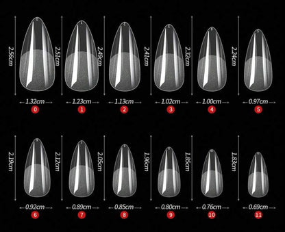 Clear Chrome French Tip Press On Nails