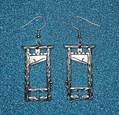 Silver Guillotine Earrings