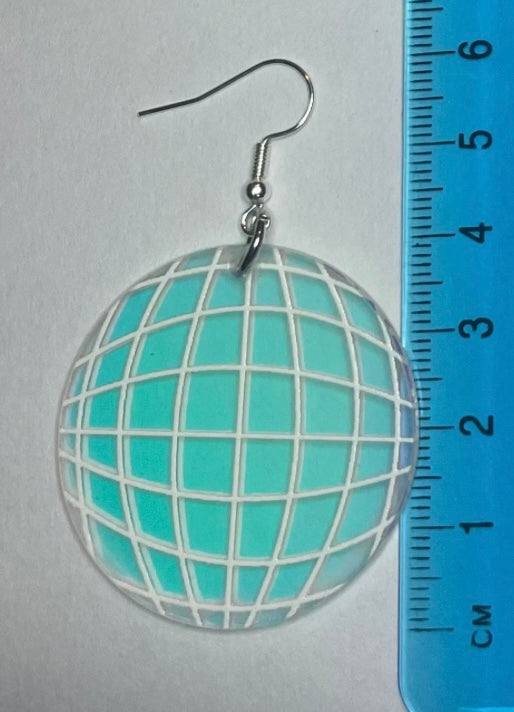Iridescent Disco Ball Earrings