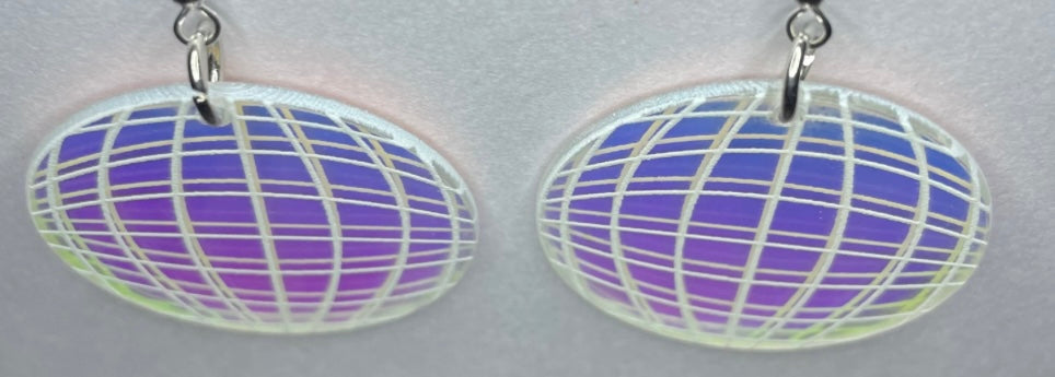 Iridescent Disco Ball Earrings