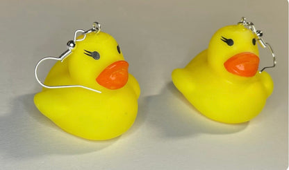 Squeaking Rubber Duck Earrings