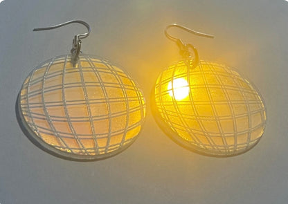Iridescent Disco Ball Earrings
