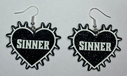 Sinner Heart Earrings