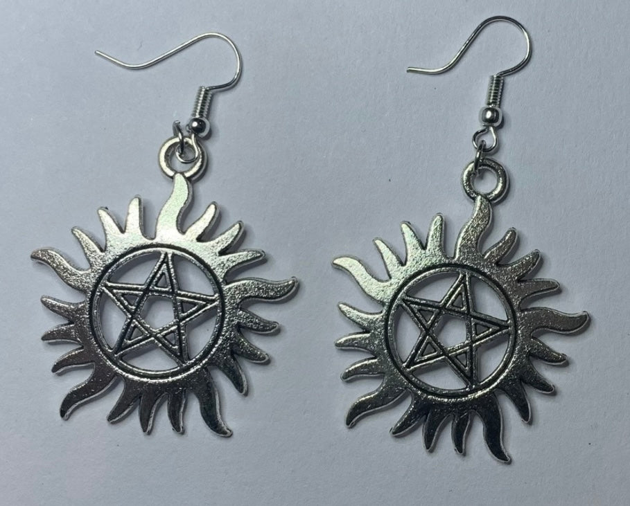 Supernatural Anti Possession Symbol Earrings