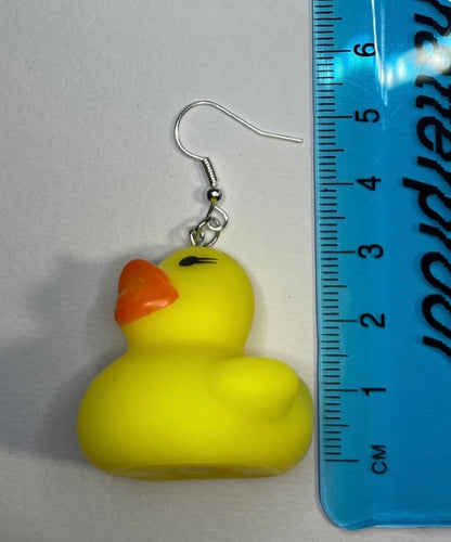Squeaking Rubber Duck Earrings