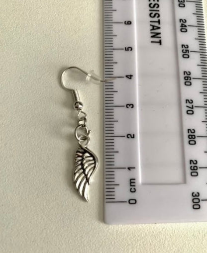 Silver Angel Wing Earrings