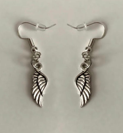 Silver Angel Wing Earrings