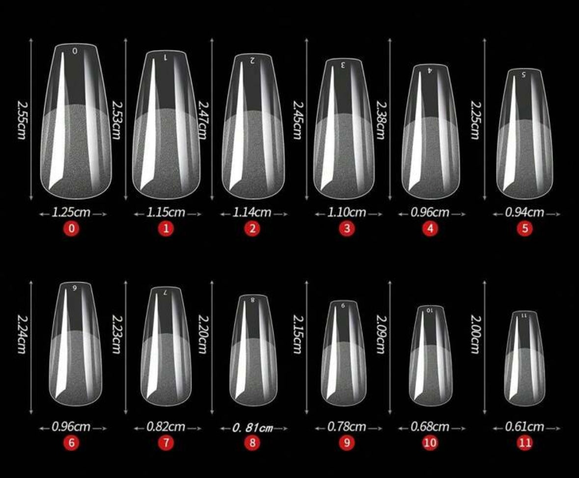 Clear Chrome French Tip Press On Nails