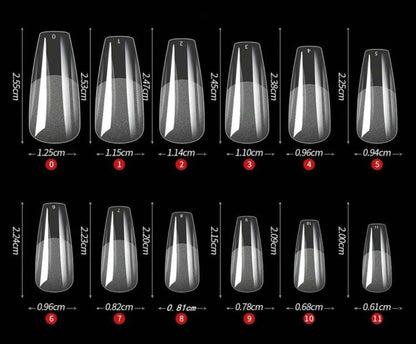 Clear Chrome French Tip Press On Nails